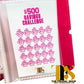 $500 - $1000 Cash Savings Challenge Pink Textured Binder