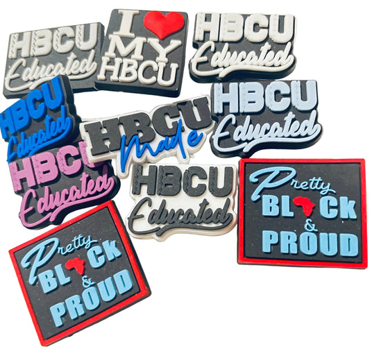 HBCU Black Pretty Proud Shoe Charms