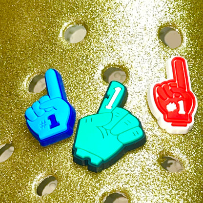 Number 1 Finger Hashtag Shoe Charm
