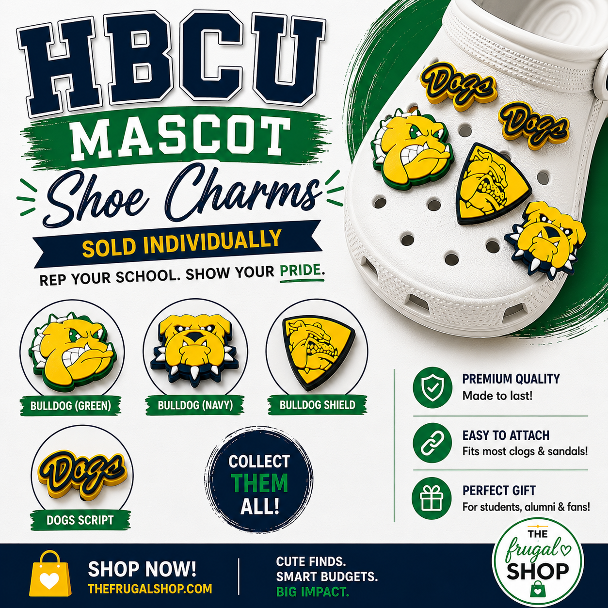 HBCU Mascots Shoe Charms