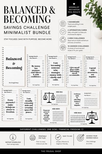 Balanced & Becoming Savings Challenge Bundle