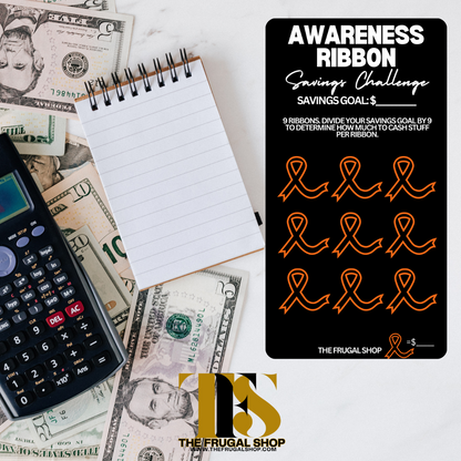 60 Awareness Ribbon Savings Challenges Printable | Achieve Financial Goals
