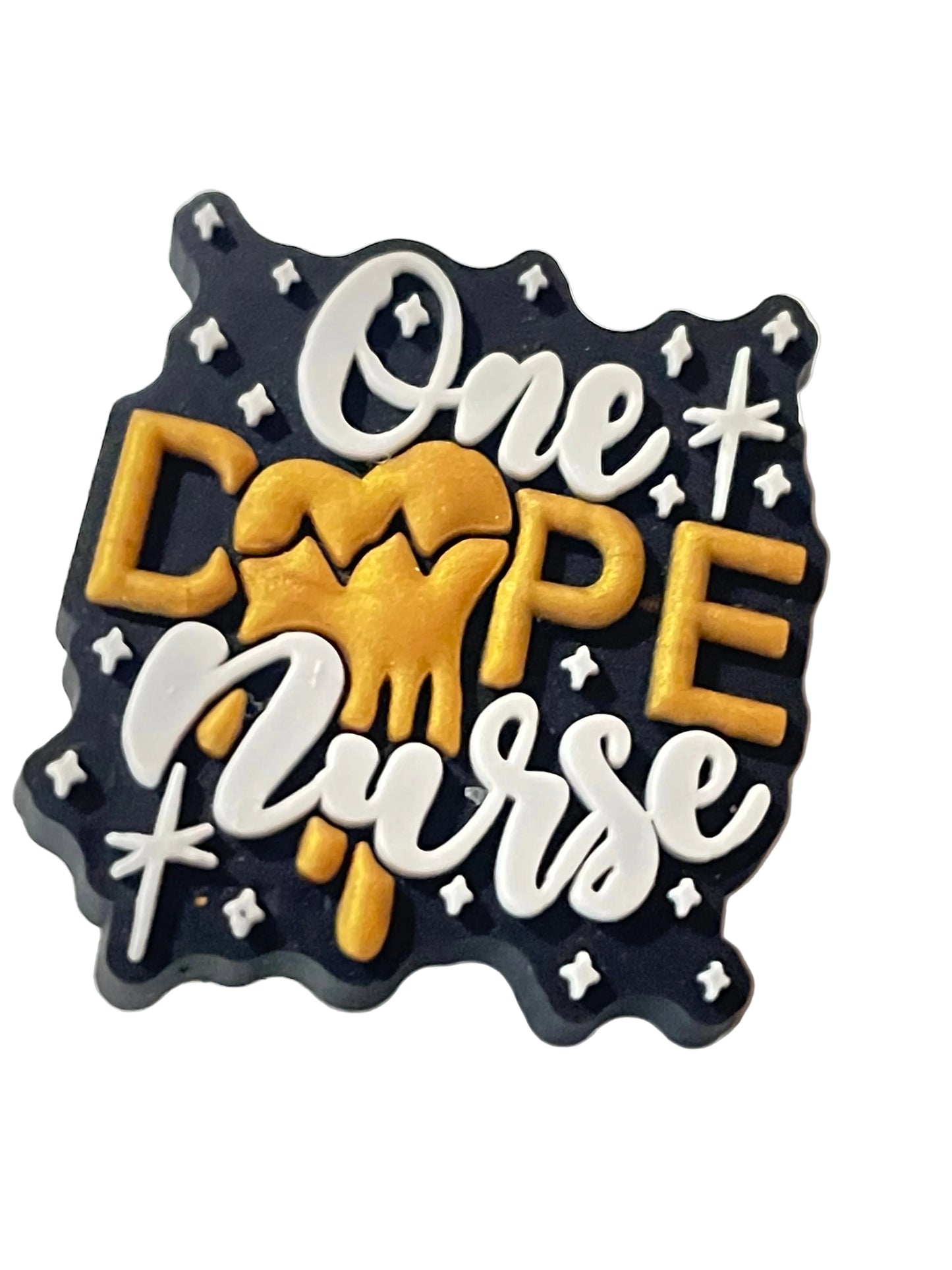 Decorative item with 'One Love' text and gold lion design on a black background
