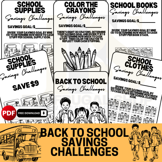 Back to School Savings Printable Challenge Bundle
