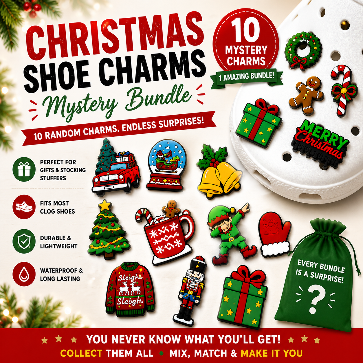 Christmas in July Shoe Charm Bundle