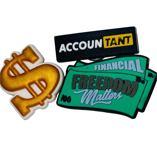Accountant Shoe Charm