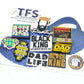 Father Dad Black King Shoe Charm