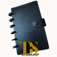 Black Leather Discbound Accessory Organizer