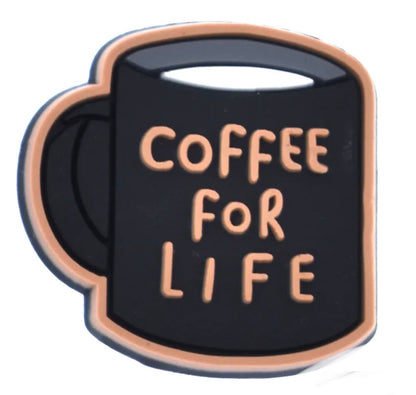 Coffee Adulting is Hard Shoe Charm