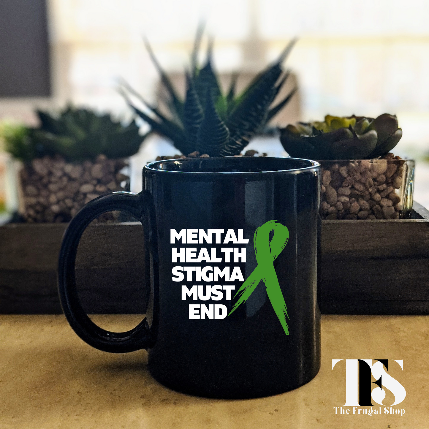 Mental Health End the Stigma Black Mug