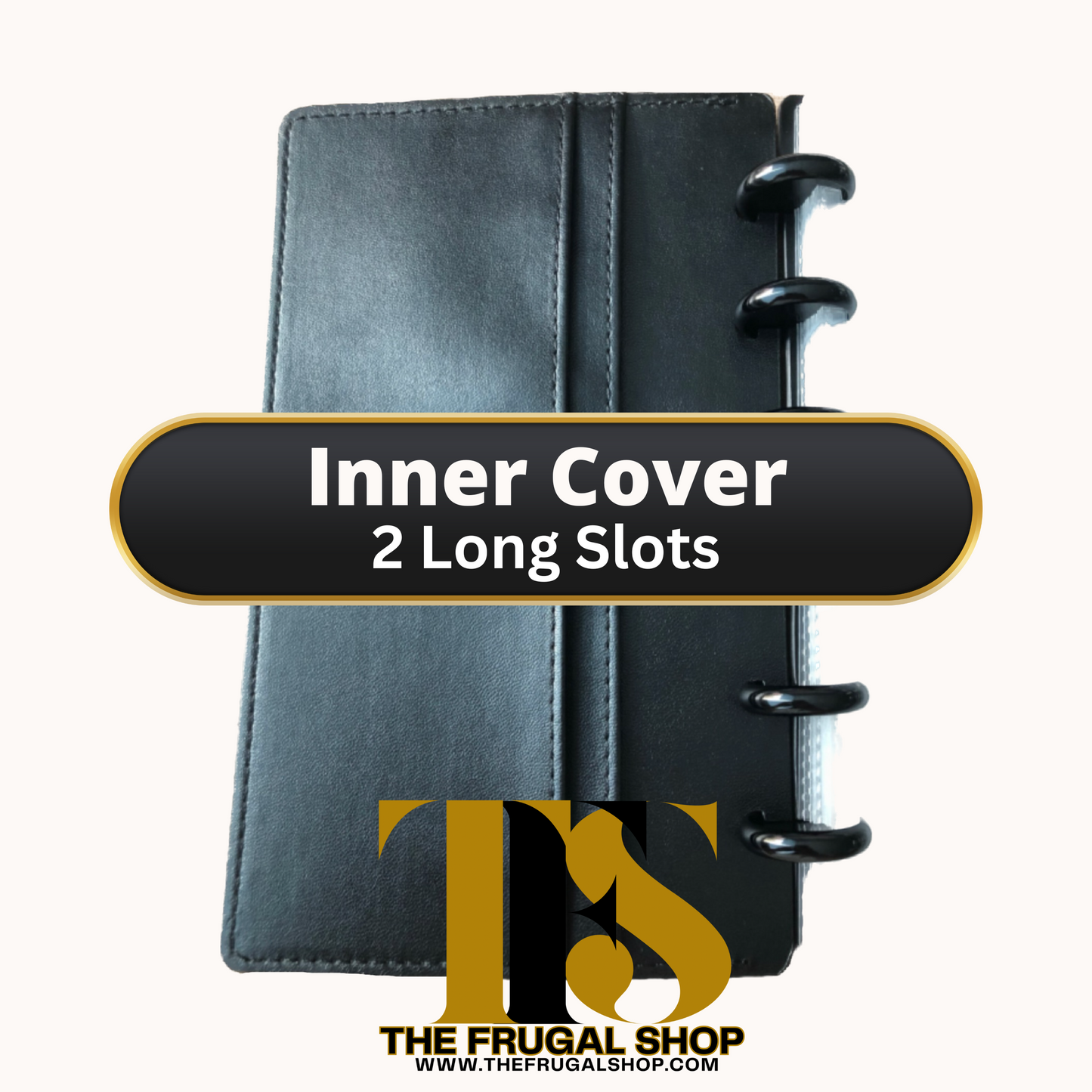 10 Cash Envelopes System | Organizer | Smooth Black Leather Discbound