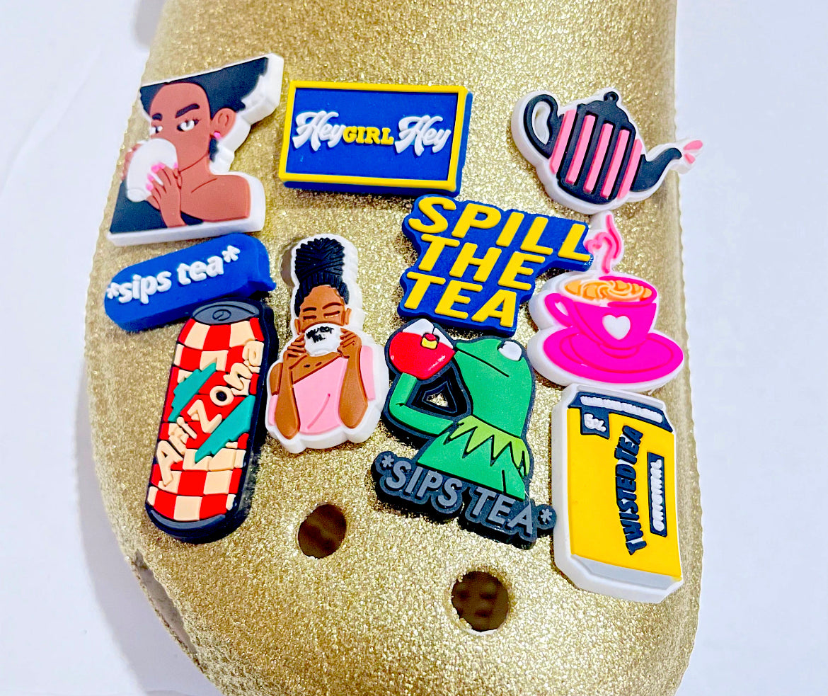 Tea Lovers Beverage Shoe Charms