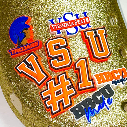 HBCU Shoe Charms - Virginia State University VSU Trojans & Morgan State University MSU