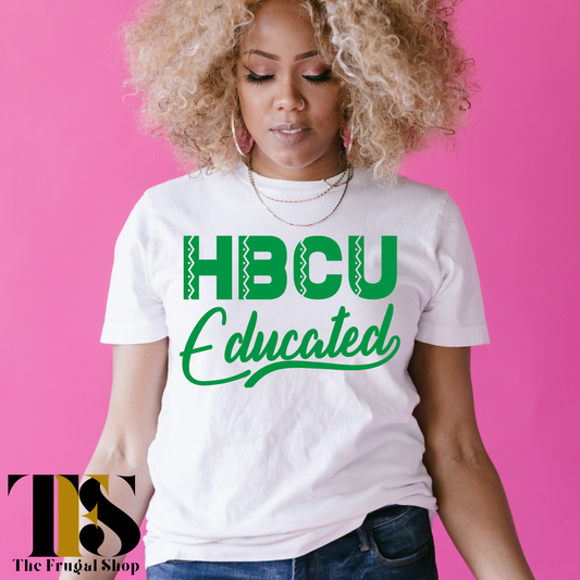 HBCU Educated Green Ultra Cotton Ladies T-Shirt