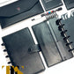 Black Leather Discbound Accessory Organizer