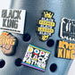 Father Dad Black King Shoe Charm