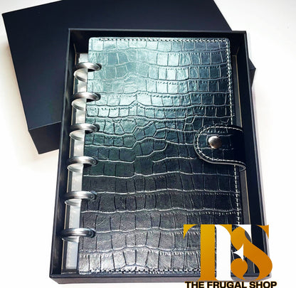 Cash Envelopes System | Organizer | Croco Textured & Smooth Discbound