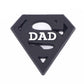 Father Dad Black King Shoe Charm
