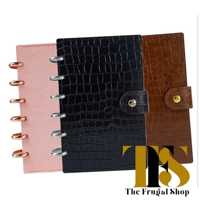 Cash Envelopes System | Organizer | Croco Textured & Smooth Discbound