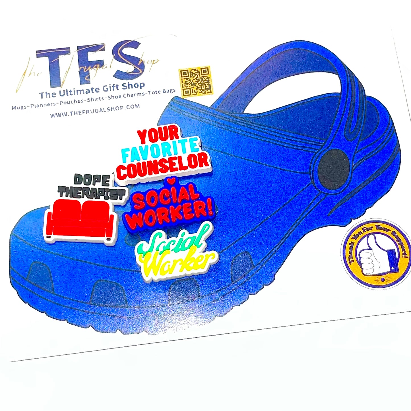 Counselor Therapist Social Worker Shoe Charm