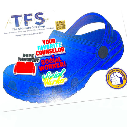 Counselor Therapist Social Worker Shoe Charm