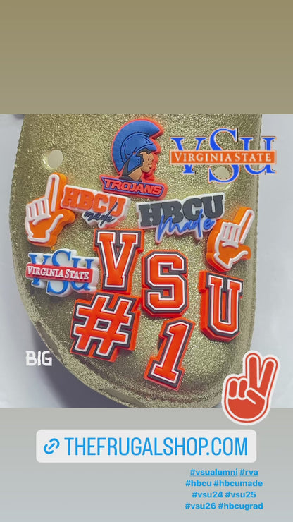 HBCU Shoe Charms - Virginia State University VSU Trojans & Morgan State University MSU