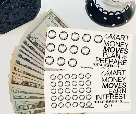 Smart Money Moves Laminated Savings Challenge Cards – Plan, Earn, and Budget Better