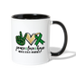 Peace Love Hope Mental Health Awareness Coffee Mug - white/black
