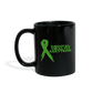 Mental Health Awareness Green Ribbon Awareness Black Mug - black