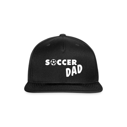 Soccer Dad Snapback Baseball Cap - black