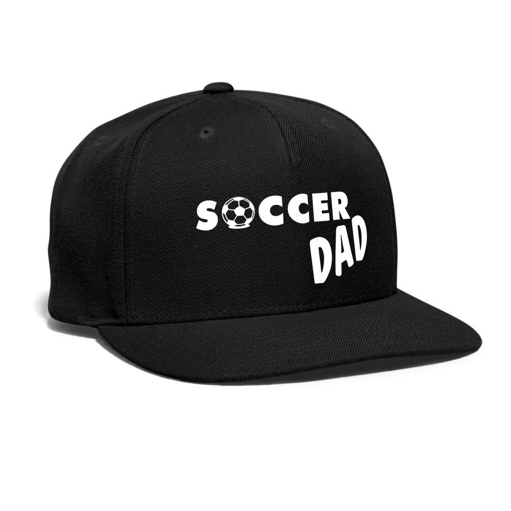 Soccer Dad Snapback Baseball Cap - black