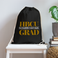 HBCU Hues Created Beautifully Uniquely (Gold) Cotton Drawstring Bag - black