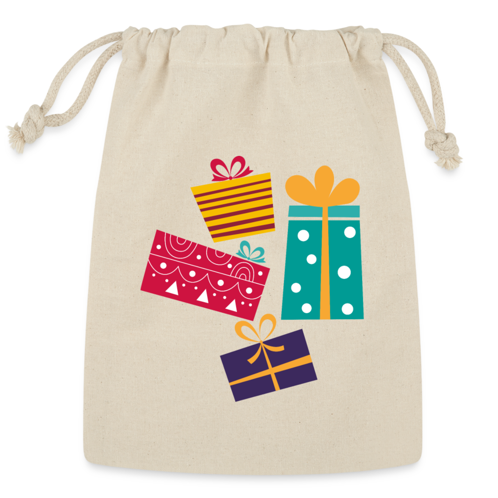 Christmas Presents Reusable Gift Bag - Natural