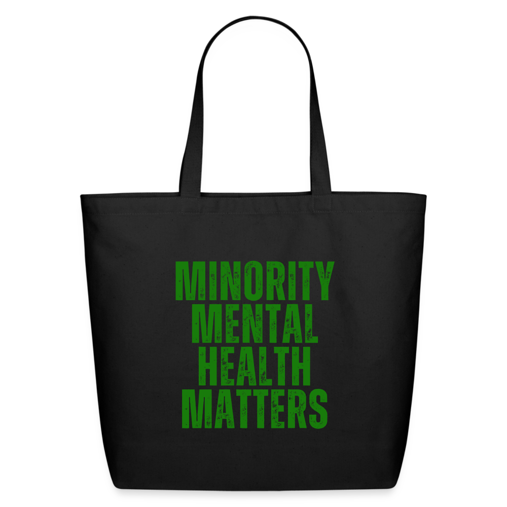 Minority Mental Health Matters Eco-Friendly Cotton Tote - black