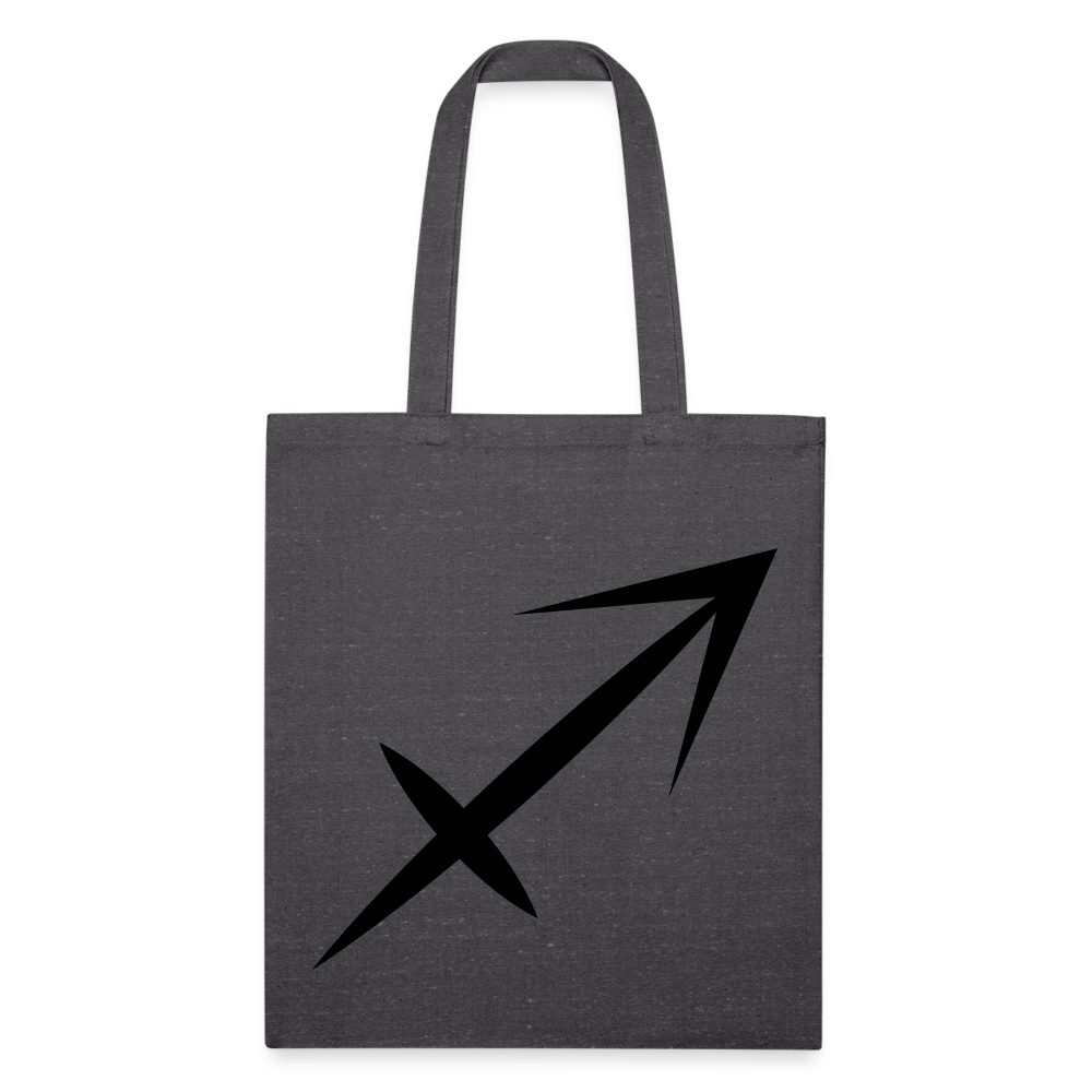 Zodiac Sagittarius Recycled Tote Bag - charcoal grey