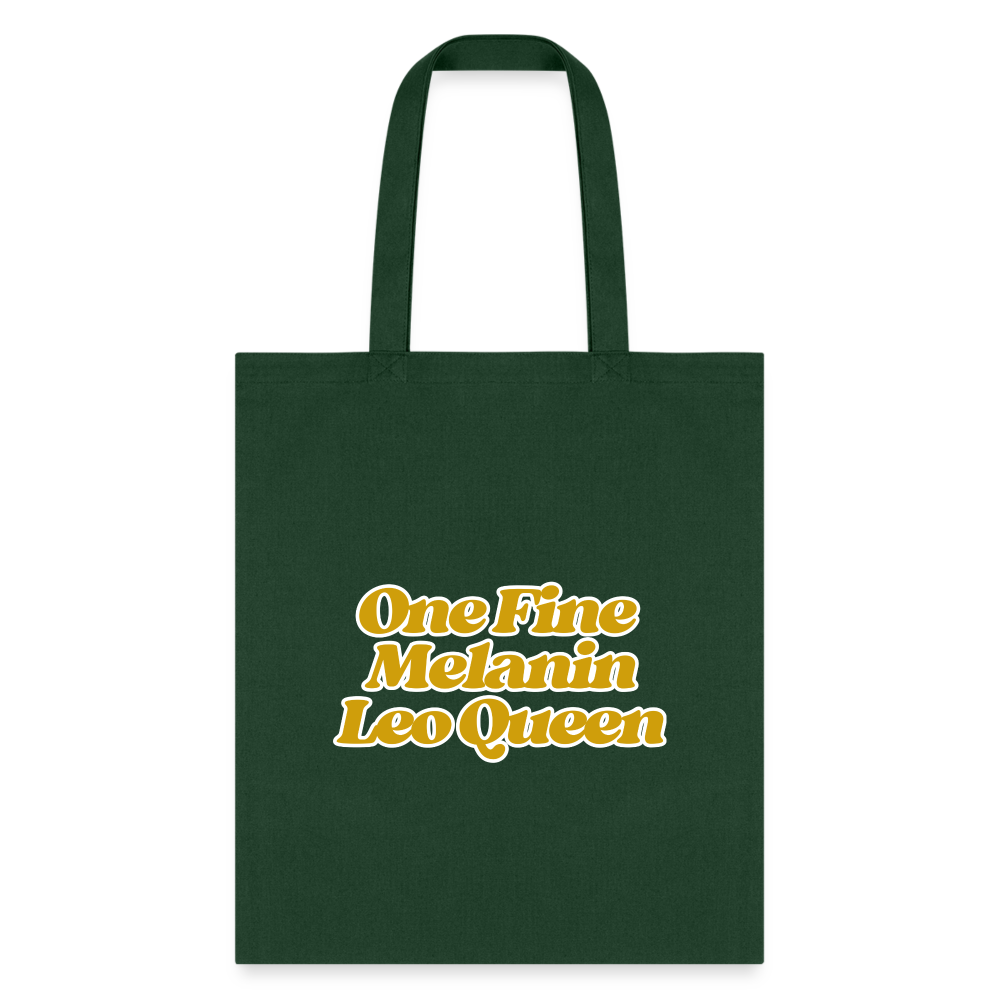 One Fine Melanin Queen Tote Bag - forest green