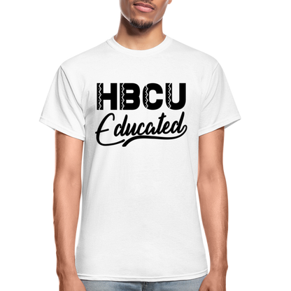 HBCU Educated Gildan Ultra Cotton Adult T-Shirt - white