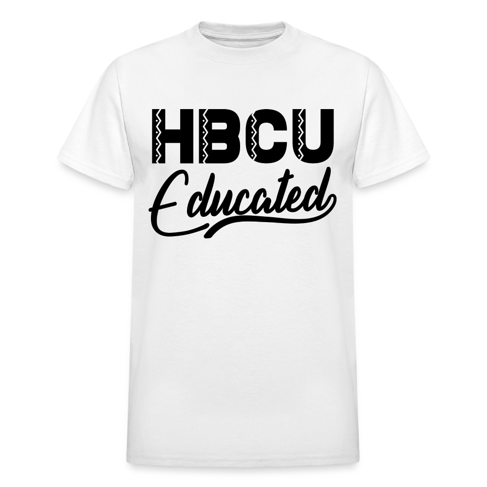 HBCU Educated Gildan Ultra Cotton Adult T-Shirt - white