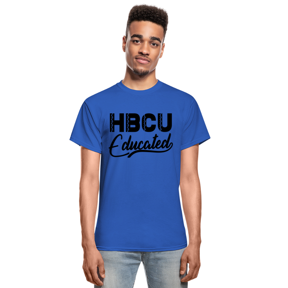 HBCU Educated Gildan Ultra Cotton Adult T-Shirt - royal blue