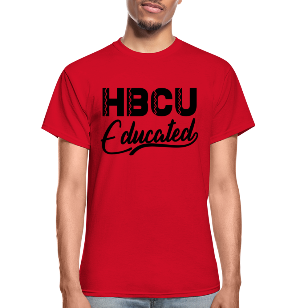 HBCU Educated Gildan Ultra Cotton Adult T-Shirt - red