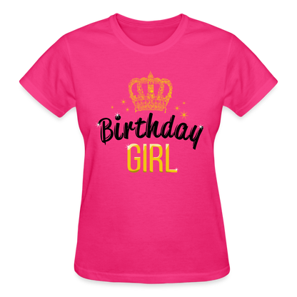 Birthday Girl Gildan Ultra Cotton Ladies T-Shirt - fuchsia