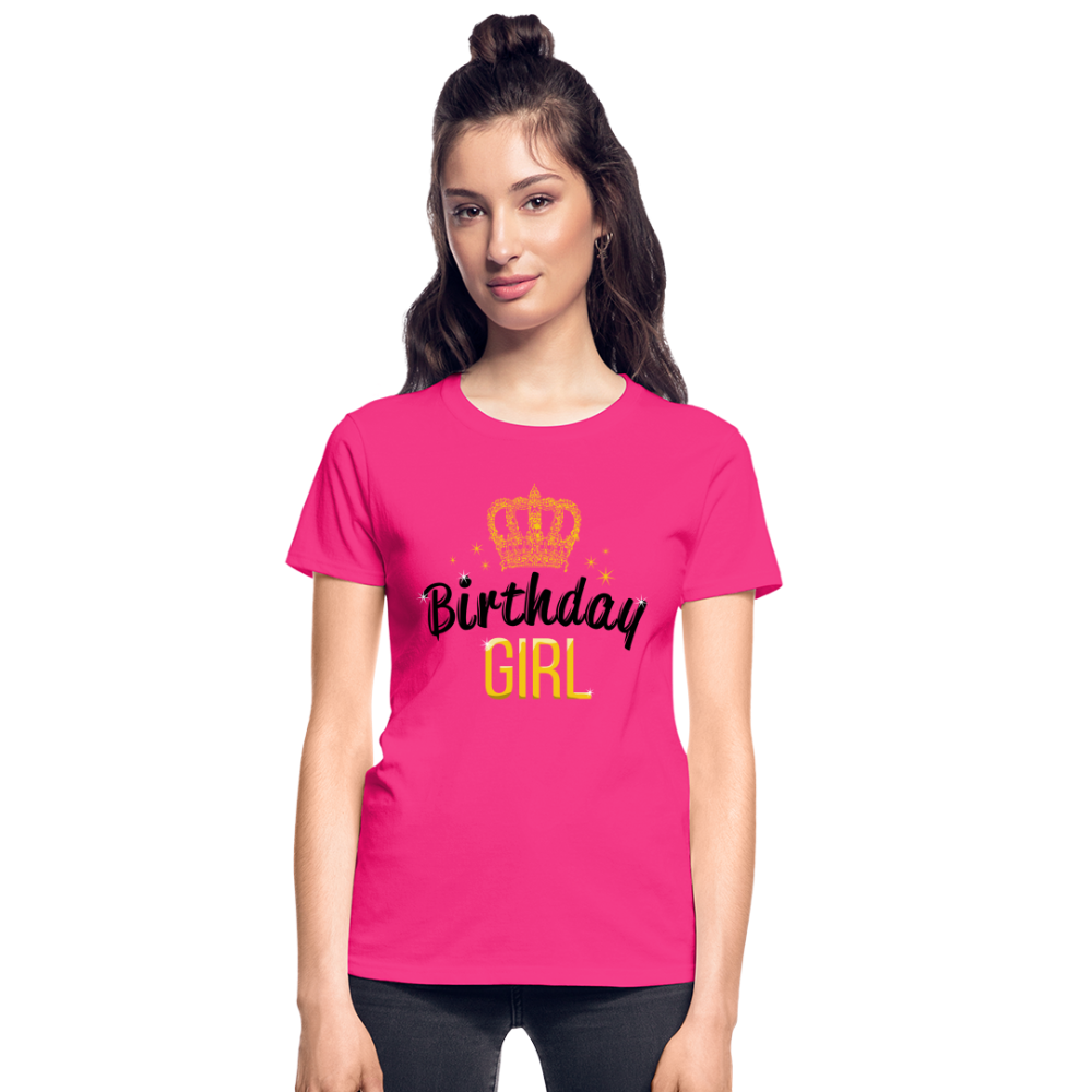 Birthday Girl Gildan Ultra Cotton Ladies T-Shirt - fuchsia