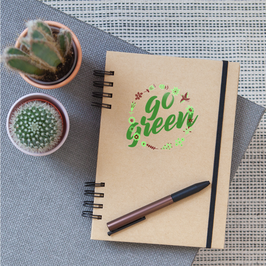 Go Green Earth Awareness Sticker - transparent glossy
