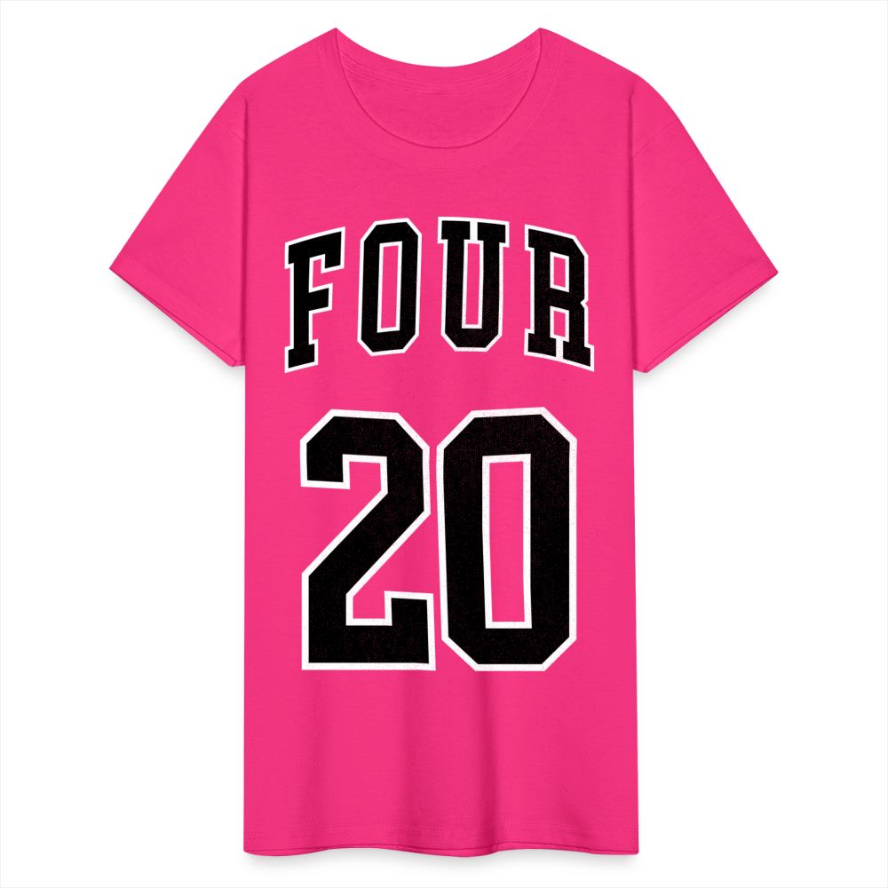 Four 20 Ultra Cotton Ladies T-Shirt - fuchsia