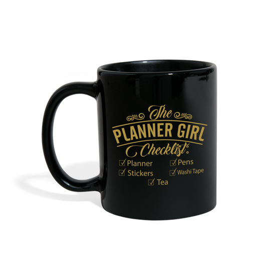 Planner Checklist Mug - black