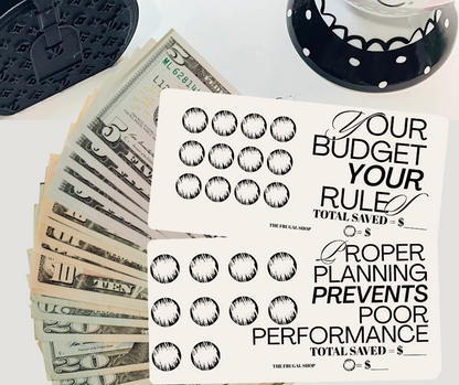 Smart Money Moves Laminated Savings Challenge Cards – Plan, Earn, and Budget Better