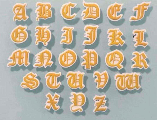 Letters (Gold) Shoe Charm