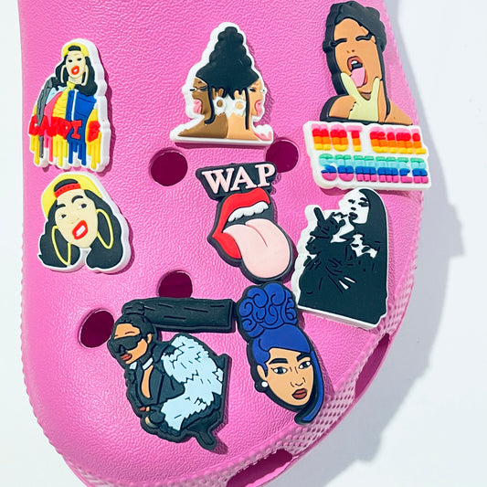 Female Rappers Hip Hop Shoe Charm