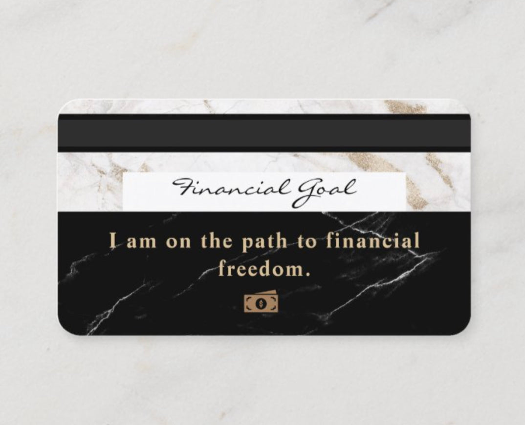 Financial Goal Financial Freedom Planner Card