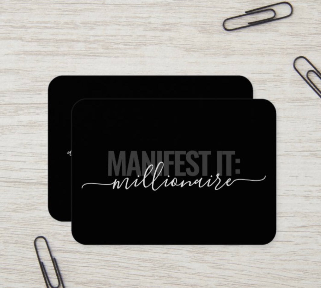 Manifest It Millionaire Double Sided Planner Card